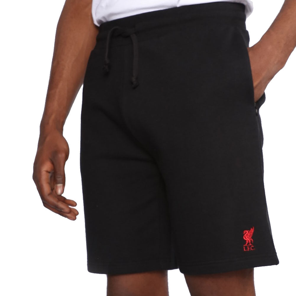 Liverpool FC Sweat Shorts Mens Black