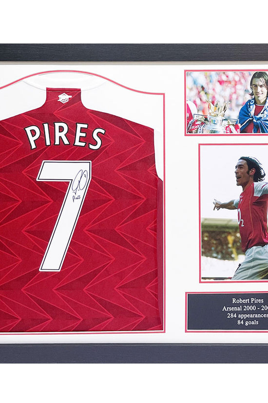 02710 Arsenal FC Pires Signed Shirt Framed