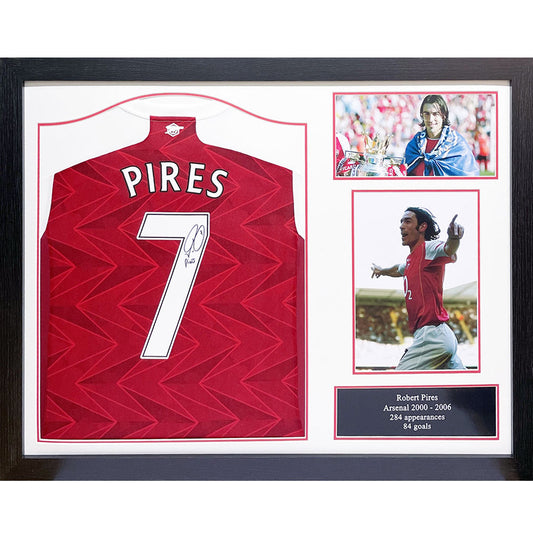 02710 Arsenal FC Pires Signed Shirt Framed