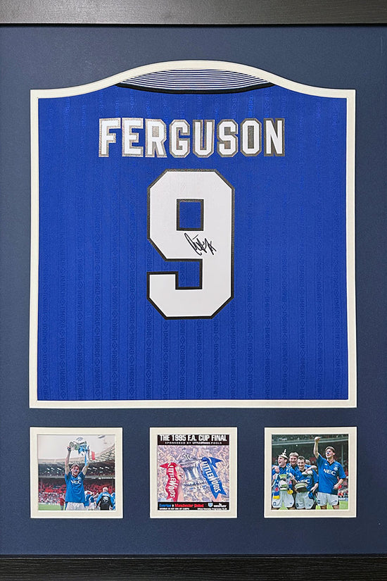 Everton FC Ferguson Signed Shirt Framed
