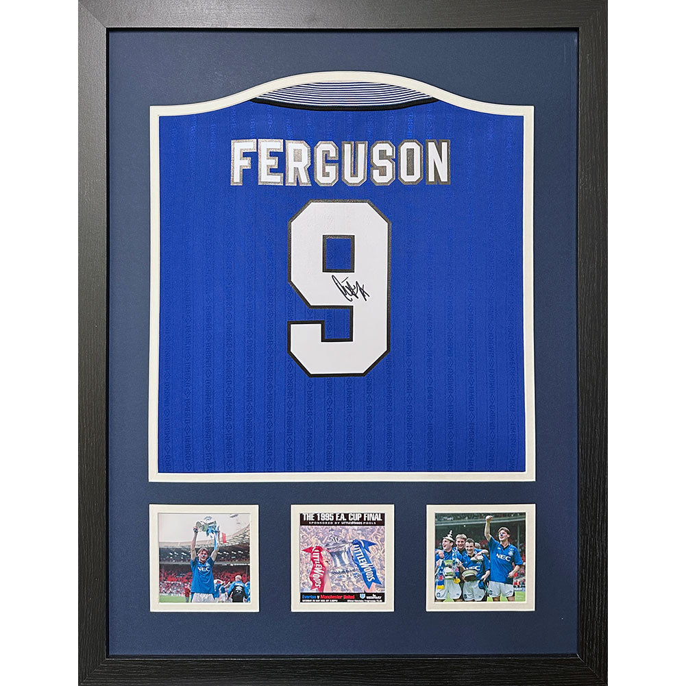 Everton FC Ferguson Signed Shirt Framed
