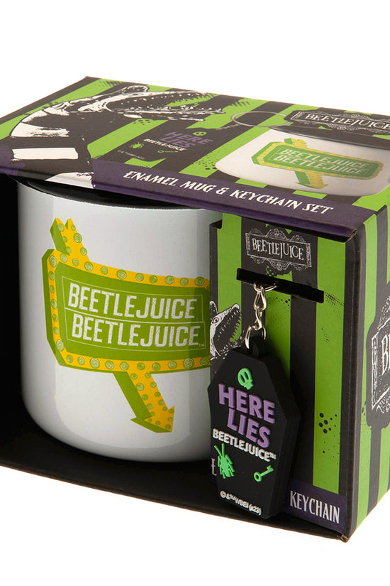 Beetlejuice Enamel Mug Keyring Set 3
