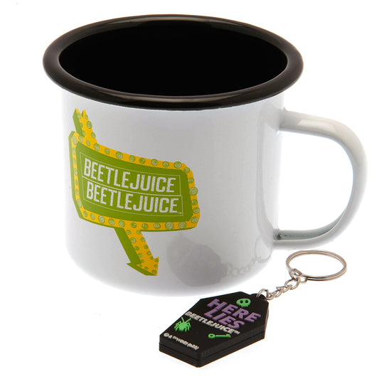Beetlejuice Enamel Mug Keyring Set