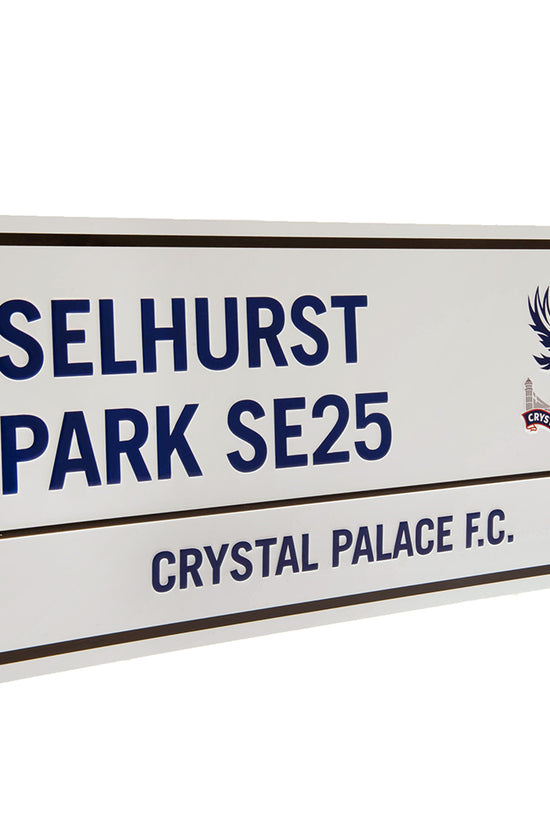 Crystal Palace FC Blue Text Street Sign