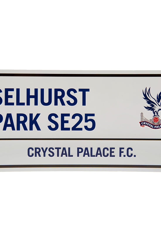Crystal Palace FC Blue Text Street Sign