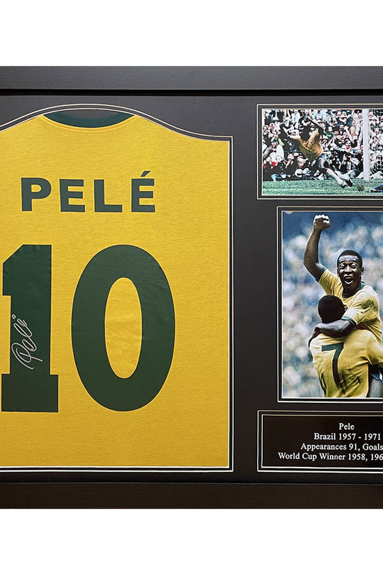 Brasil 1970 Pele Signed Shirt Framed