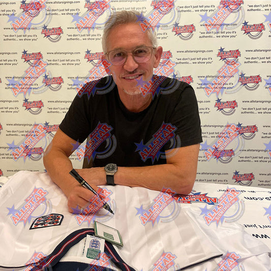 England FA 1986 Lineker Signed Shirt Framed 1