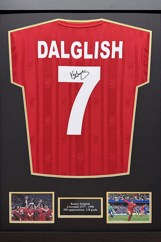 Liverpool FC 1986 Dalglish Signed Shirt Framed
