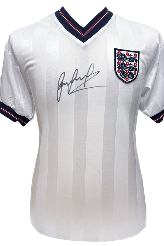 England FA 1986 Lineker Signed Shirt