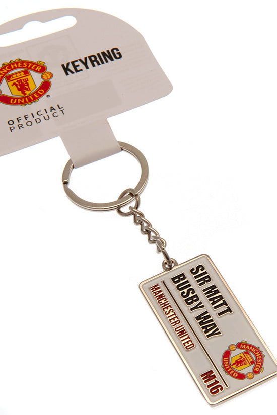 Manchester United FC Embossed Street Sign Keyring