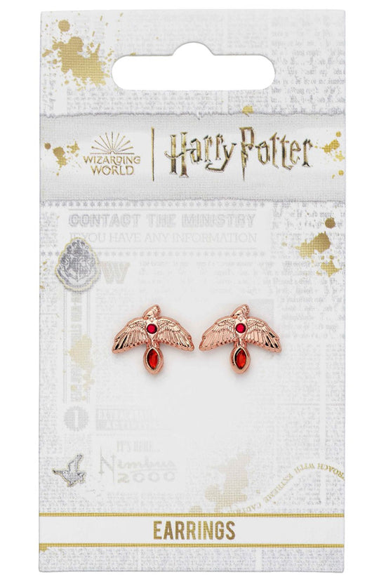 Harry Potter Rose Gold Plated Earrings Fawkes 1