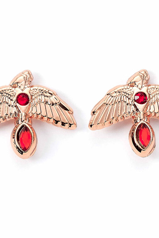 Harry Potter Rose Gold Plated Earrings Fawkes