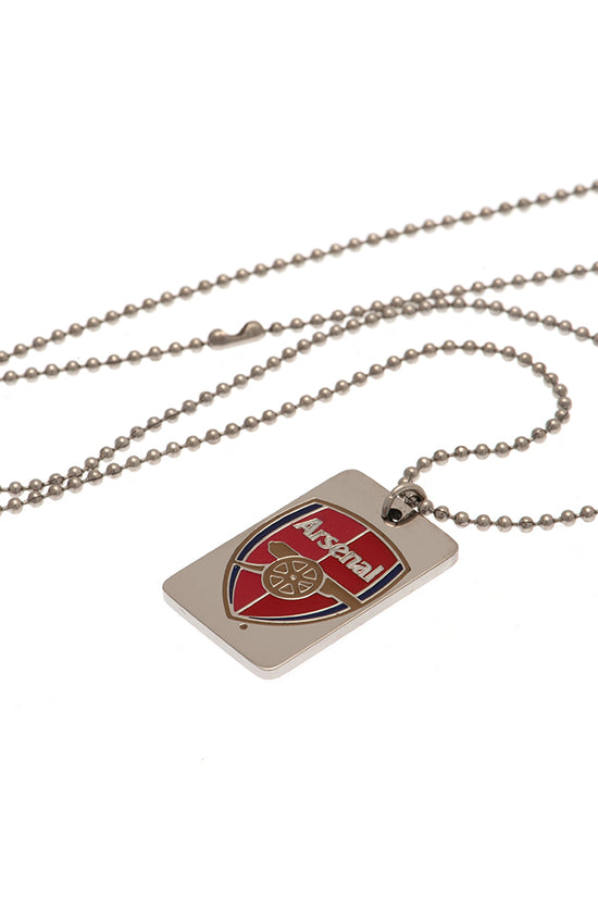 Arsenal FC Enamel Crest Dog Tag & Chain