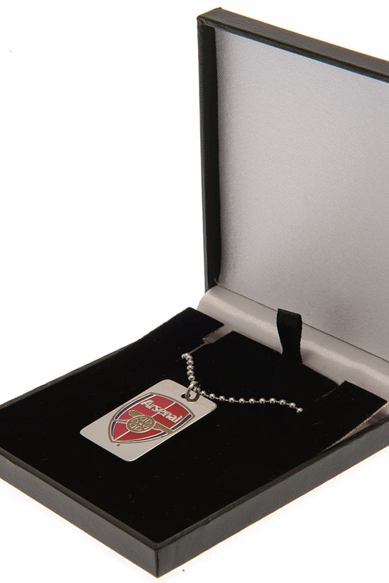 Arsenal FC Enamel Crest Dog Tag & Chain