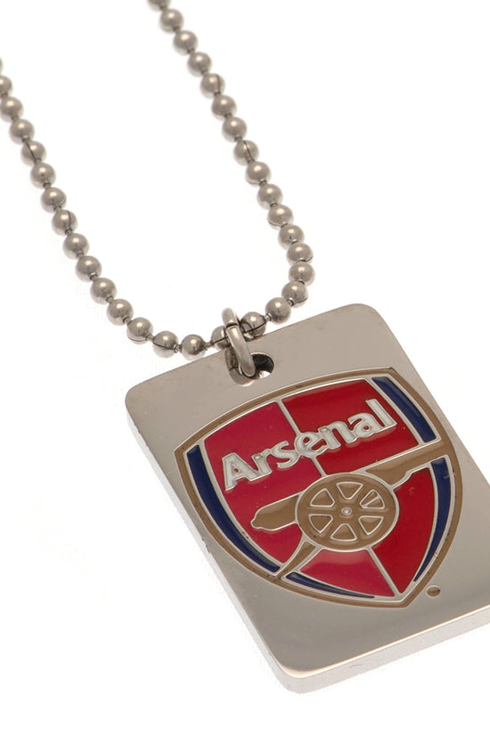 Arsenal FC Enamel Crest Dog Tag & Chain