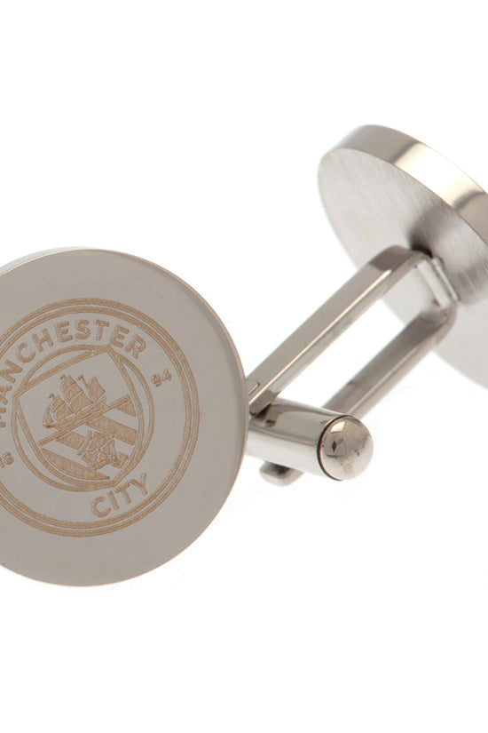 Manchester City FC Stainless Steel Round Cufflinks