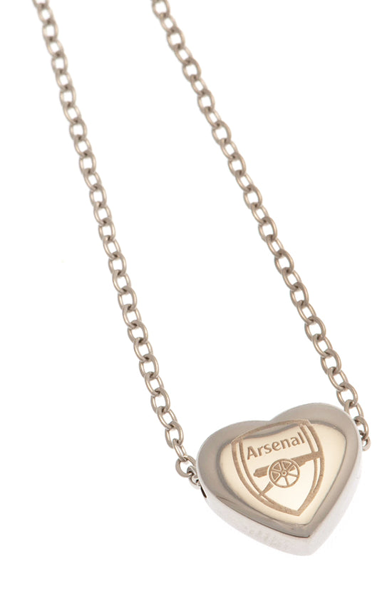 Arsenal FC Stainless Steel Heart Necklace
