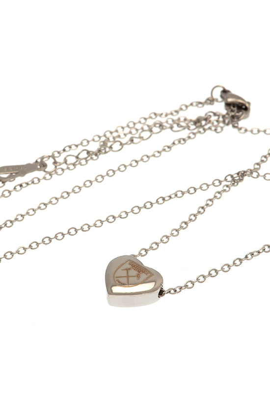 West Ham United FC Stainless Steel Heart Necklace