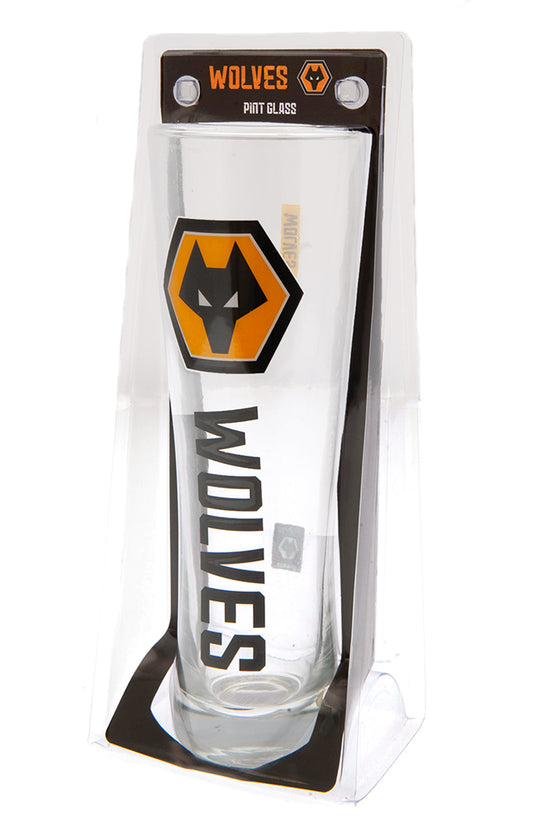 Wolverhampton Wanderers FC Tall Beer Glass