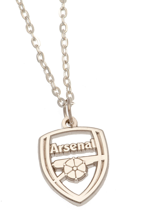 Arsenal FC Silver Plated Boxed Pendant CR