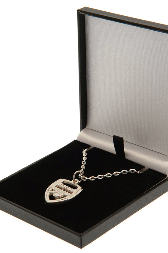 Arsenal FC Silver Plated Boxed Pendant CR