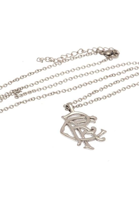 Rangers FC Scroll Crest Stainless Steel Pendant & Chain