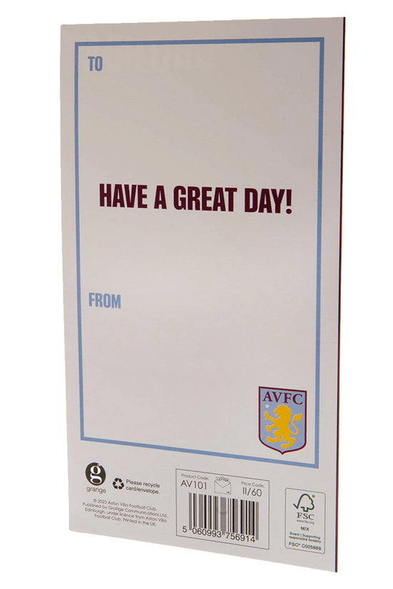 Aston Villa FC Crest Birthday Card