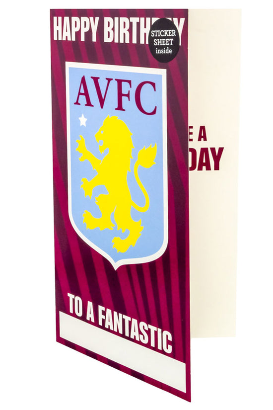 Aston Villa FC Personalised Birthday Card