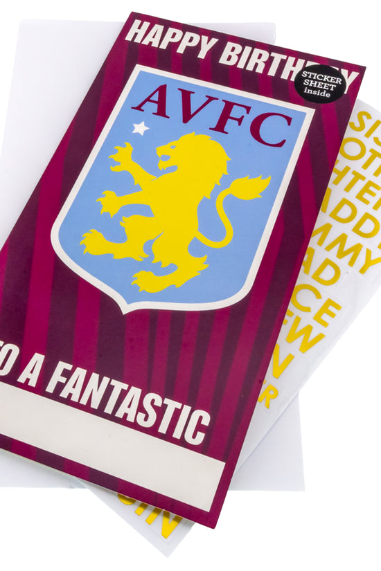 Aston Villa FC Personalised Birthday Card