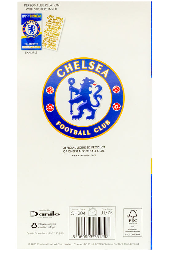 Chelsea FC Personalised Birthday Card