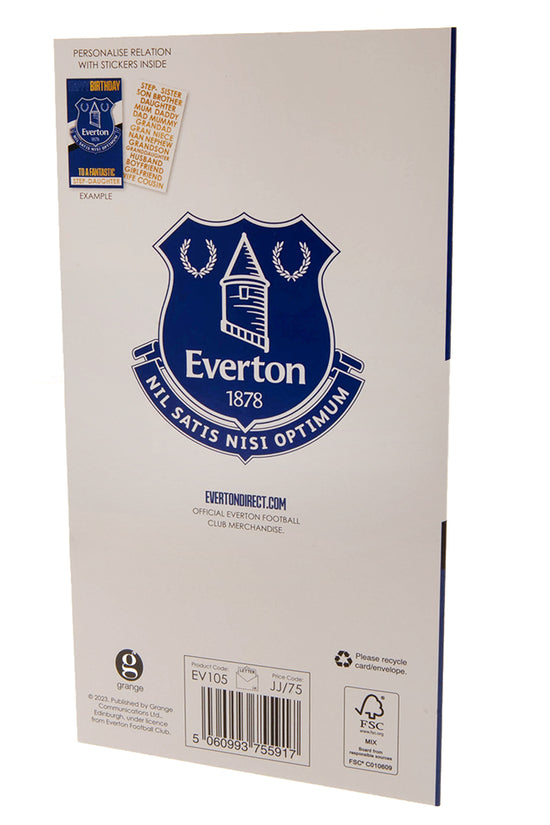 Everton FC Personalised Birthday Card