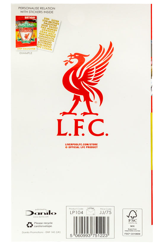 Liverpool FC Personalised Birthday Card