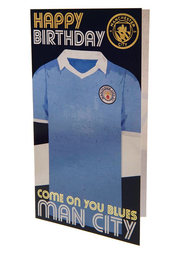 Manchester City FC Birthday Card Retro 1