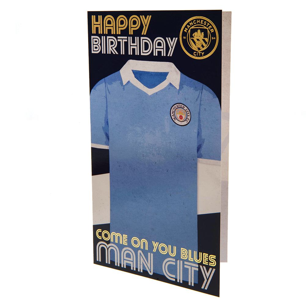 Manchester City FC Birthday Card Retro 1