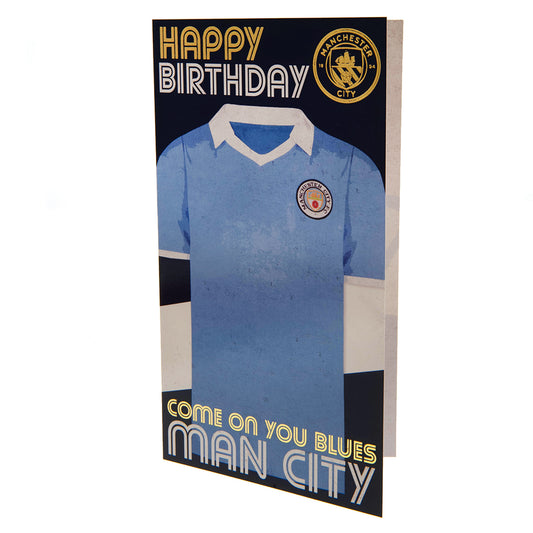 Manchester City FC Birthday Card Retro 1