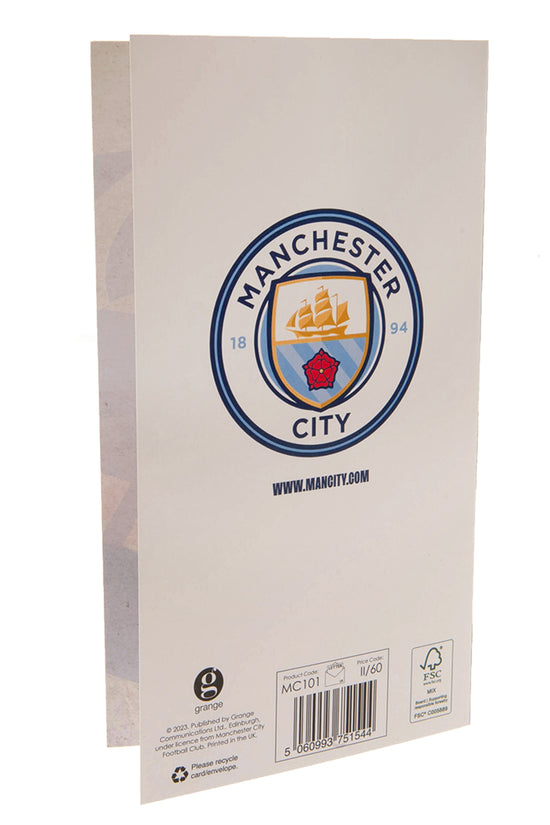 Manchester City FC Birthday Card Retro 3