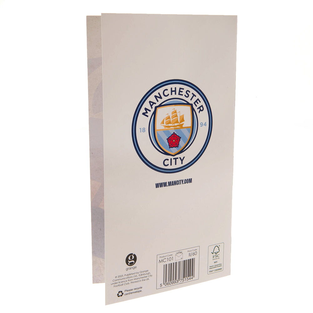 Manchester City FC Birthday Card Retro 3