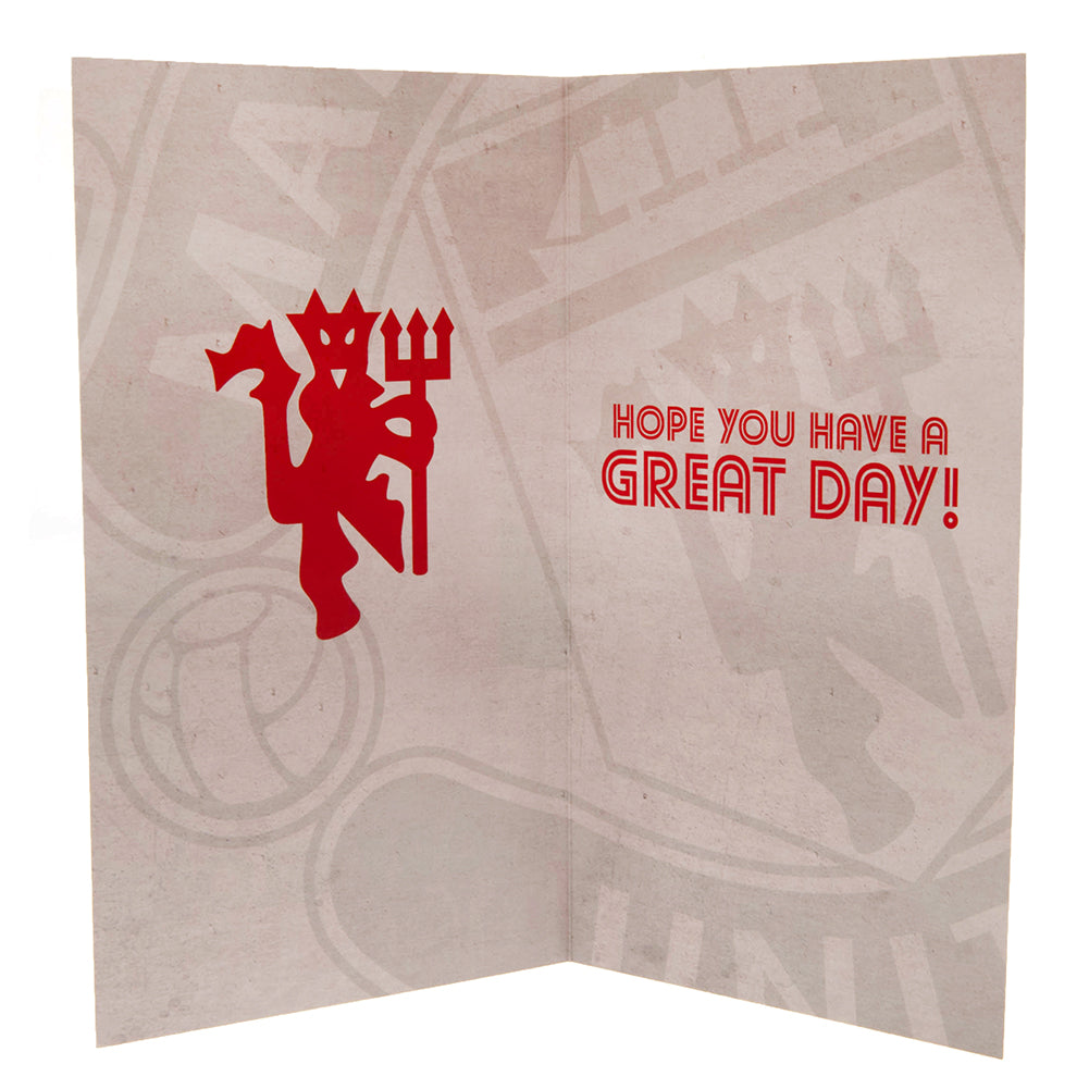 Manchester United FC Birthday Card Retro 2