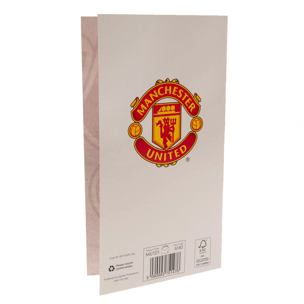 Manchester United FC Birthday Card Retro 3