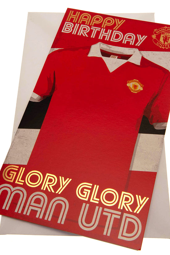 Manchester United FC Birthday Card Retro