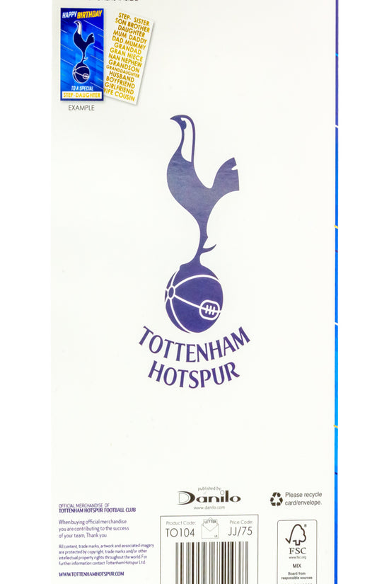 Tottenham Hotspur FC Personalised Birthday Card