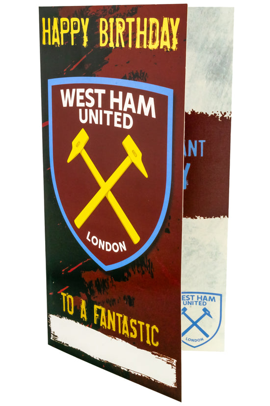 West Ham United FC Personalised Birthday Card