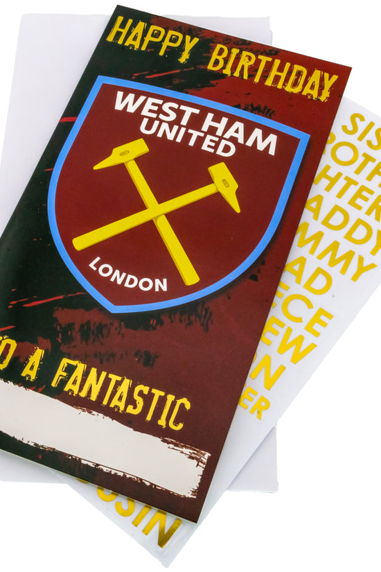 West Ham United FC Personalised Birthday Card