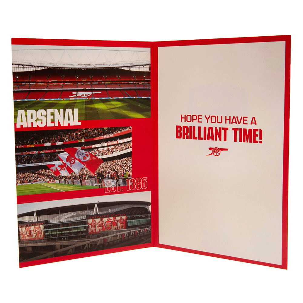 Arsenal FC Birthday Card With Stickers 3