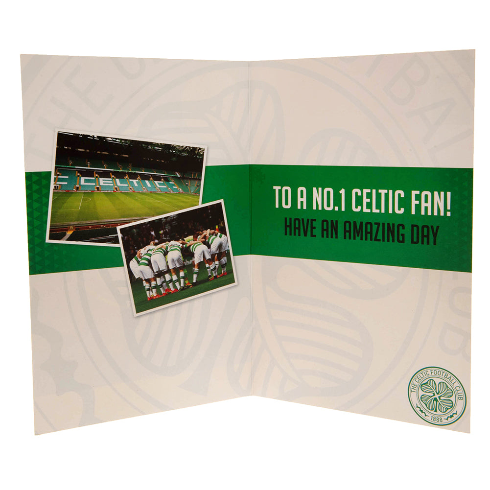 Celtic FC Birthday Card With Stickers 3