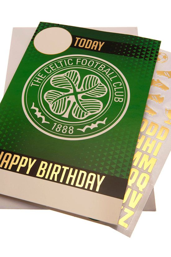 Celtic FC Birthday Card With Stickers