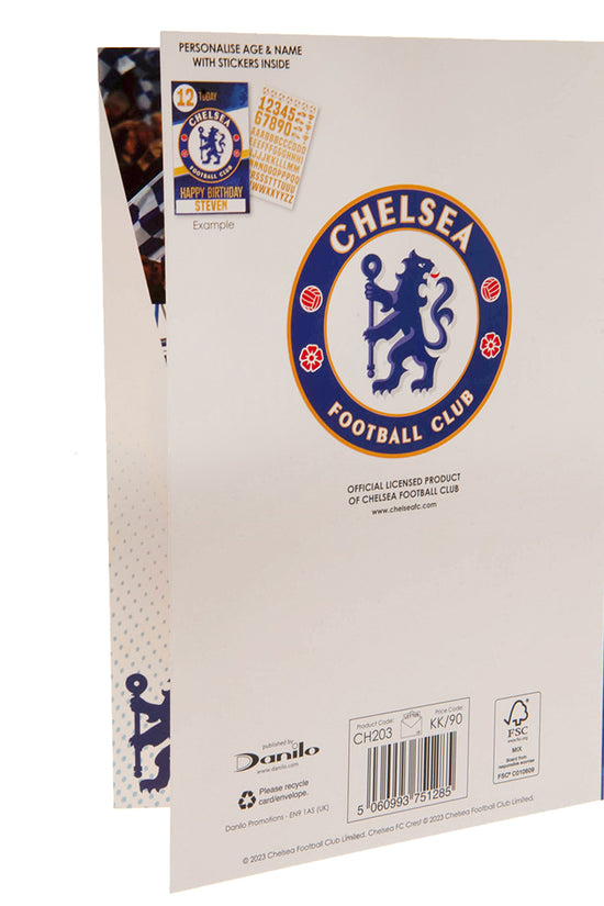 Chelsea FC Birthday Card With Stickers 5