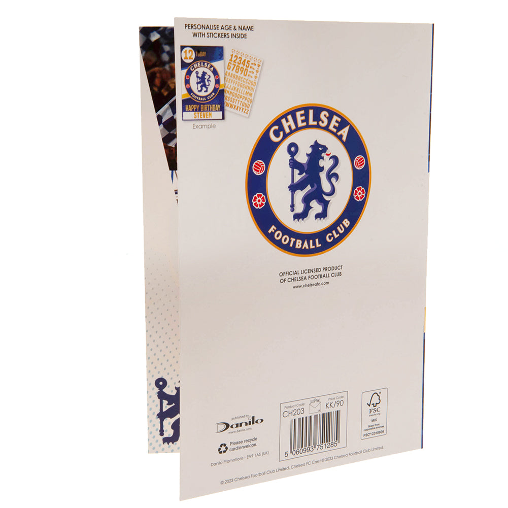 Chelsea FC Birthday Card With Stickers 5