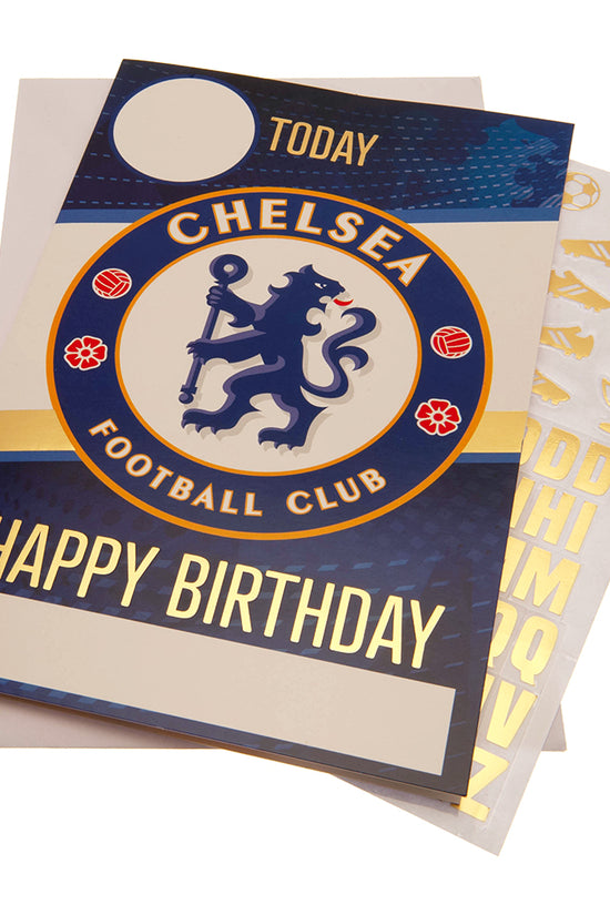 Chelsea FC Birthday Card With Stickers