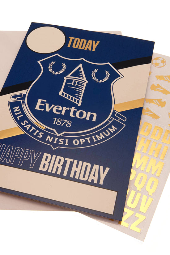 Everton FC Birthday Card With Stickers